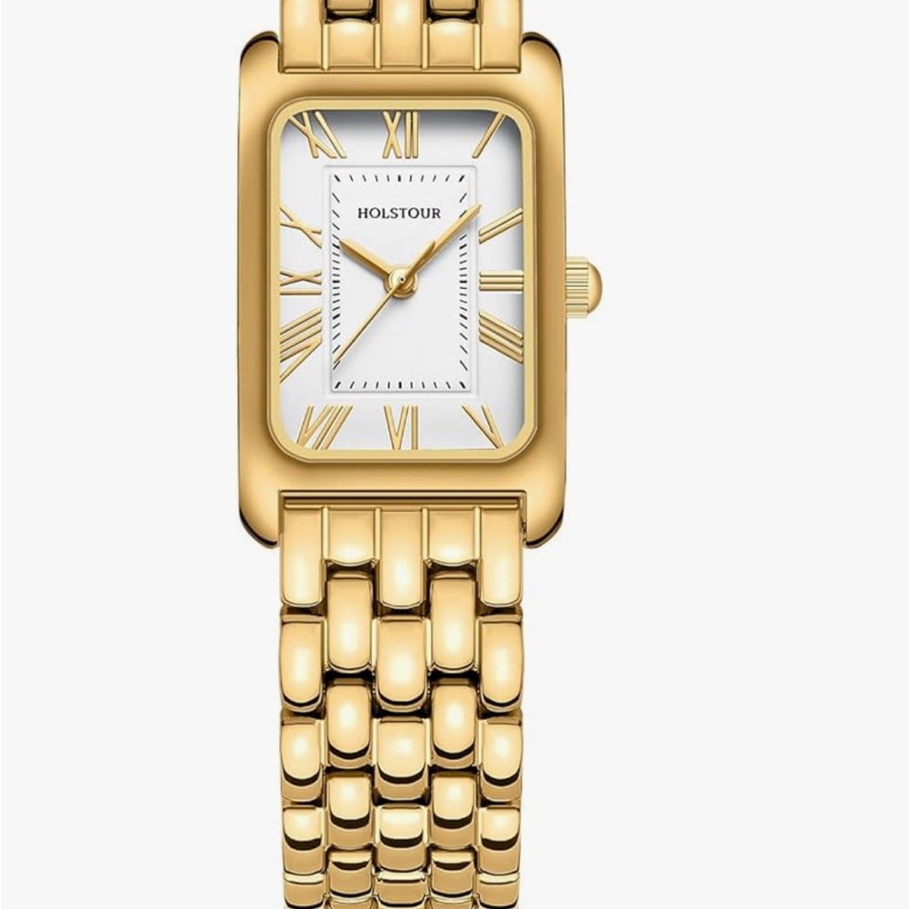 Holstour Gold Rectangular Watch NIB